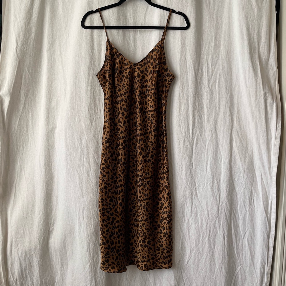 Silky Cheetah Print Dress